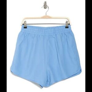 Women’s Solid Linen Blend Pull-On Shorts~ BLANKNYC Bright Blue